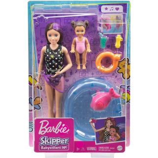 Mattel COFFRET BARBIE BABYSITTER Piscine