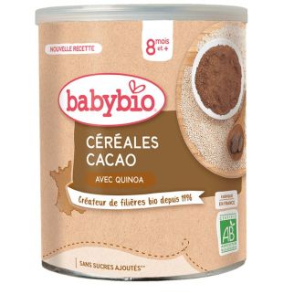 Céréales Bébé Cacao avec Quinoa Bio
