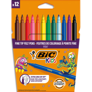 12 Feutres De Coloriage Visa Bic Kids