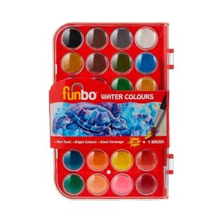 Boîte aquarelle 28 couleurs + pinceau - Funbo