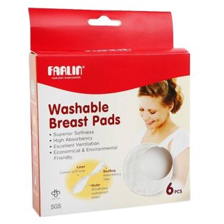FARLIN COUSSINETS D'ALLAITEMENT LAVABLES 6 UNITES