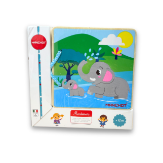 Livre de Lecture En Bois Animaux de La Forêt - Manchot